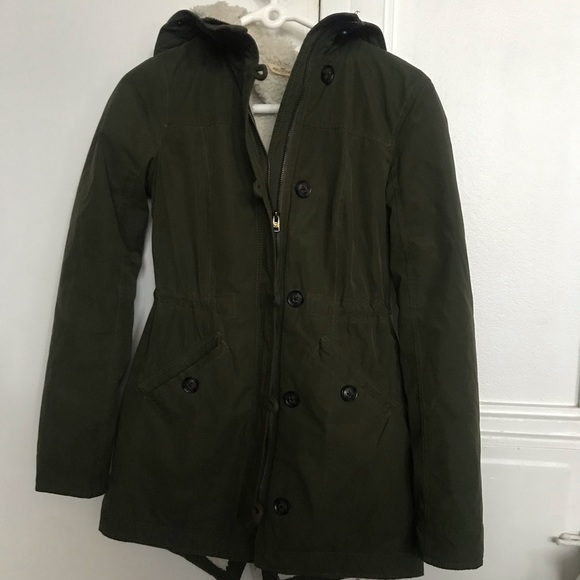 Hollister - Women’s Green Sherpa Lined Jacket - XS - Picture 2 of 7